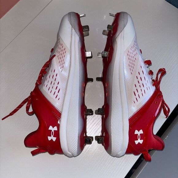 Under Armour Yard Low MT TPU baseball cleats red white new main image 5